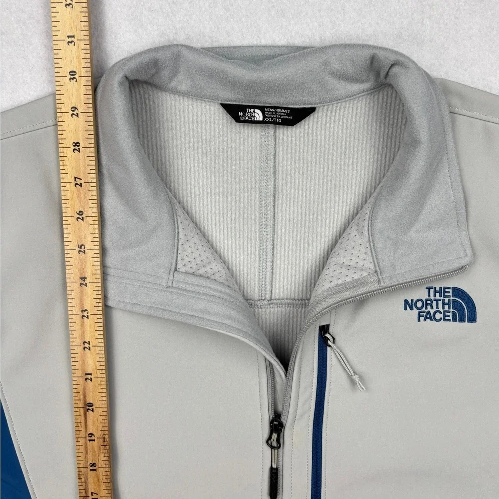 The North Face Mens Apex Bionic Softshell Jacket Gray Blue WindWall Size XXL